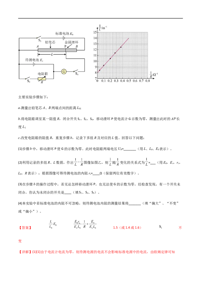 专题52测量金属的电阻率（解析版）_4.2025物理总复习_2023年新高复习资料_一轮复习_2023届高三物理一轮复习多维度导学与分层专练