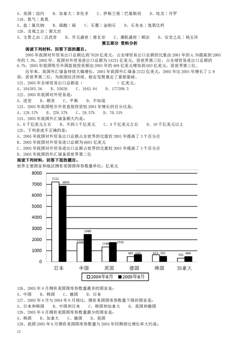 2008年0706河南公务员考试《行测》真题_34省+国考真题_此文件夹为word版,不推荐使用_此word版为,不推荐使用_此word版为,不推荐使用_河南公务员考试真题word版