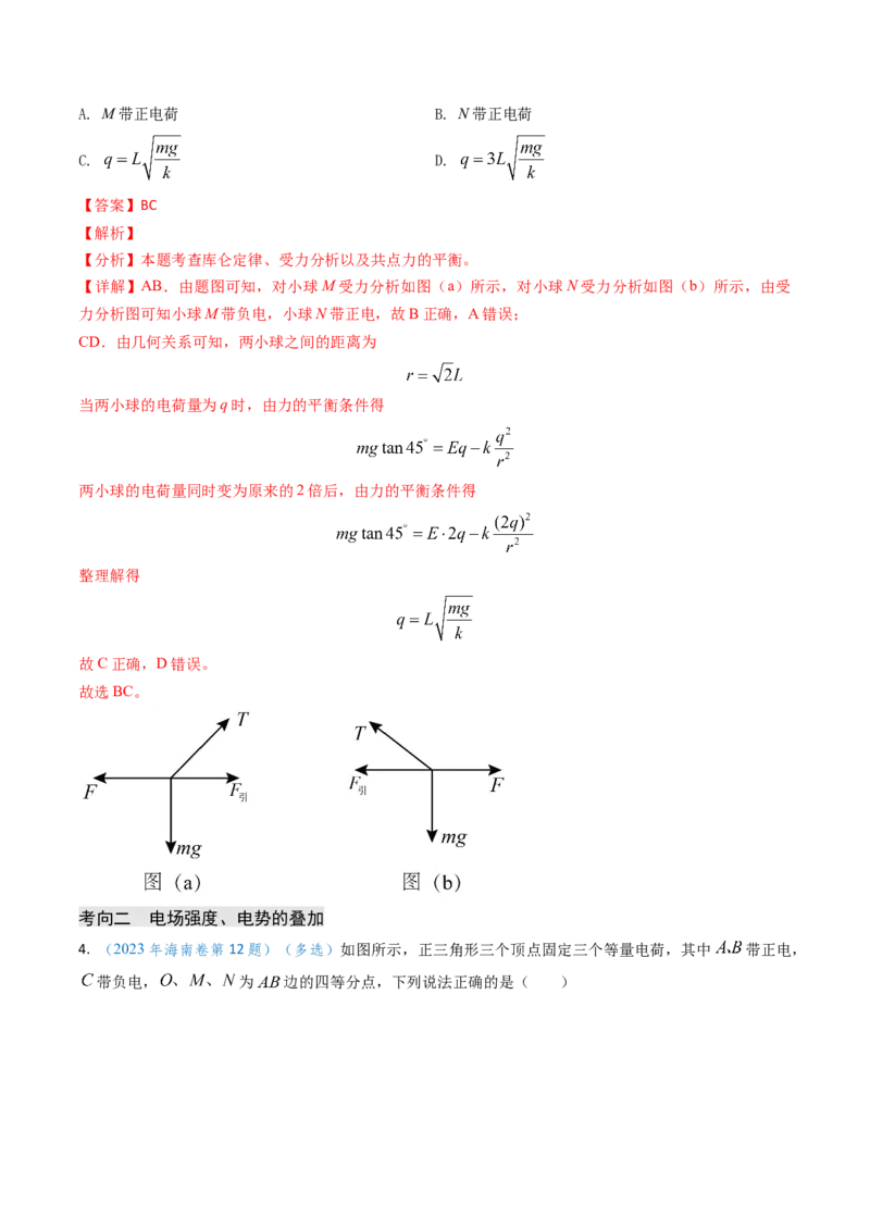 专题14静电场的性质（解析版）_4.2025物理总复习_2025年新高考资料_专项复习_备战2025年高考物理真题题源解密（新高考通用）（完结）