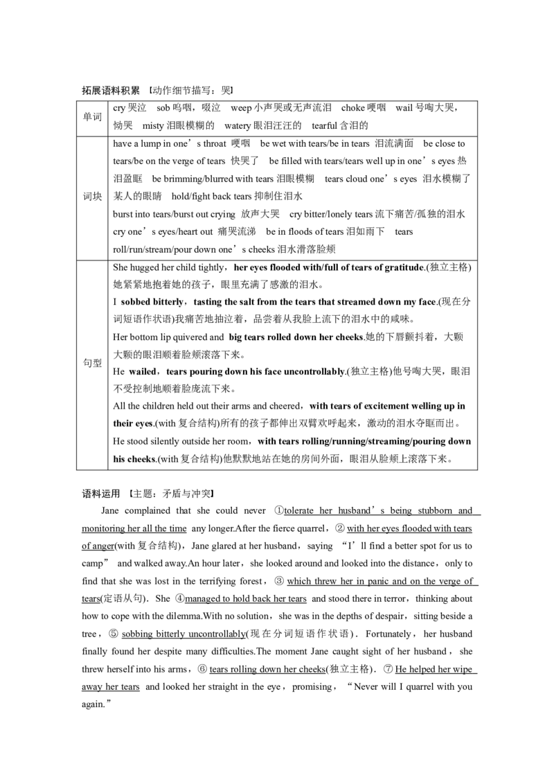 2025届高中英语一轮复习（北师大版）选择性必修第四册：UNIT11　CONFLICTANDCOMPROMISE（教师版）_3.2025英语总复习_2025年新高考资料_一轮复习_2025届高中英语一轮复习课件+学案（完））