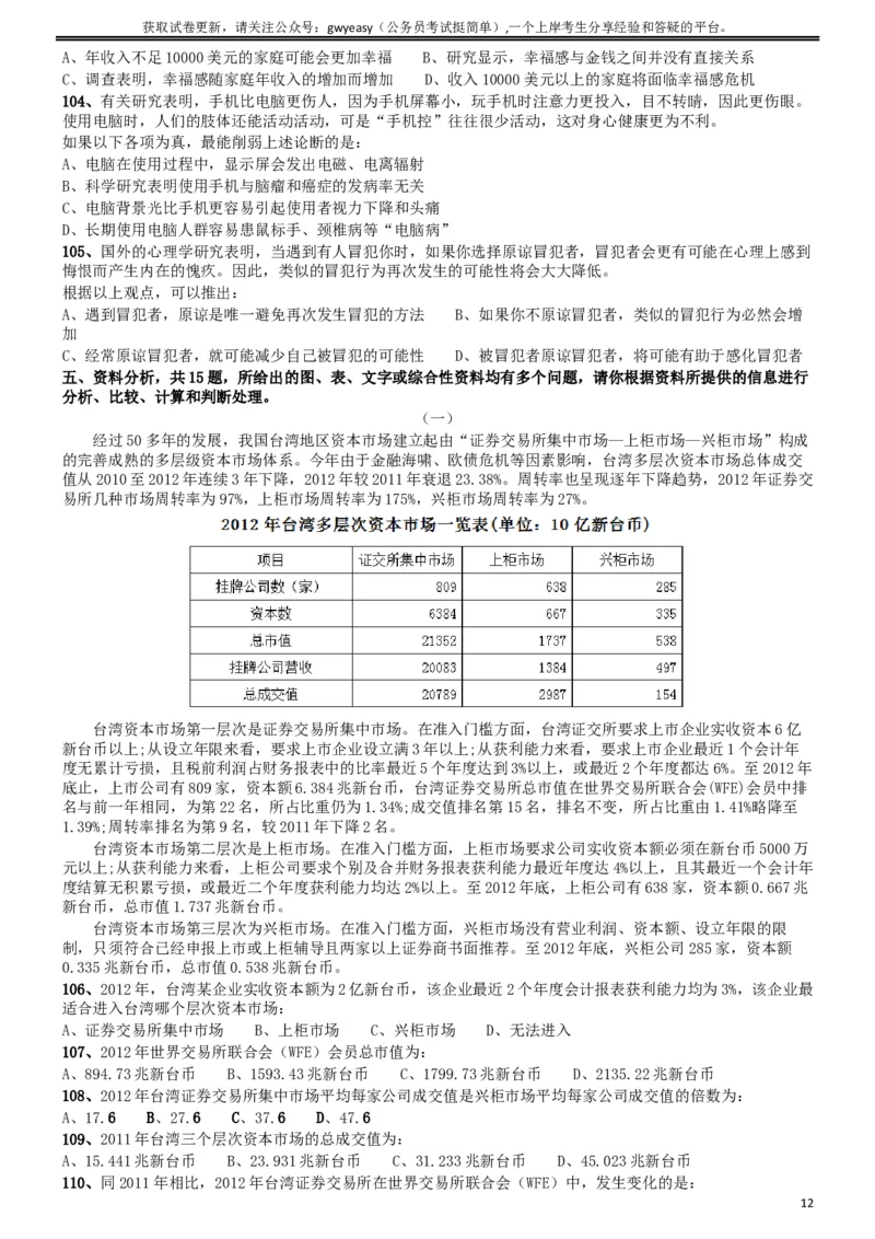 2015年425公务员联考《行测》(福建、云南、青海)_34省+国考真题_此文件夹为word版,不推荐使用_此word版为,不推荐使用_此word版为,不推荐使用_题目