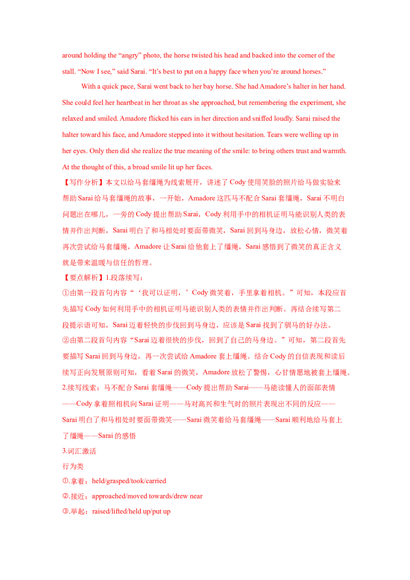 17.读后续写素材1(肖像描写)_3.2025英语总复习_2025年新高考资料_一轮复习_2025年高考英语一轮复习应用文写作与读后续写精讲精练(知识点PPT+精讲精练)（完结）