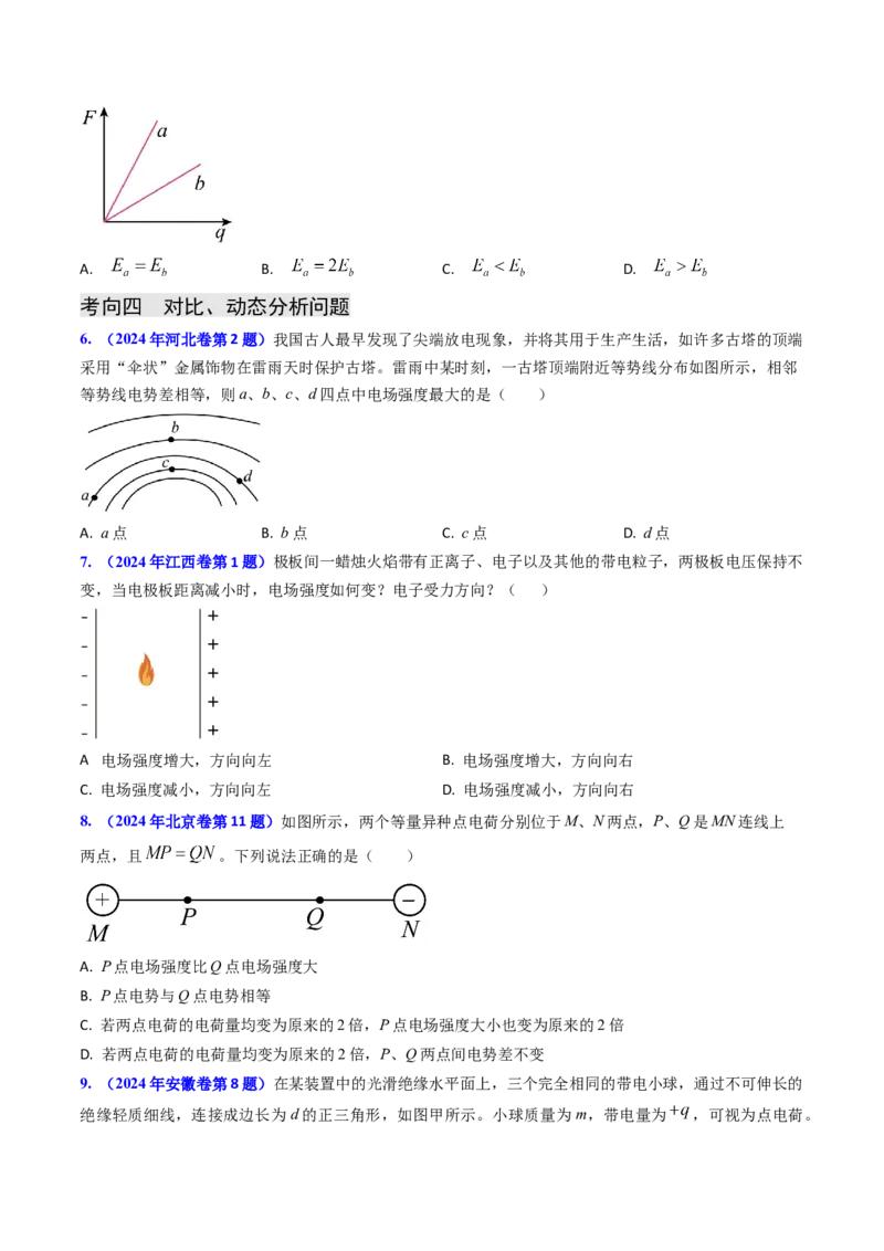 专题14静电场的性质（原卷版）_4.2025物理总复习_2025年新高考资料_专项复习_备战2025年高考物理真题题源解密（新高考通用）（完结）