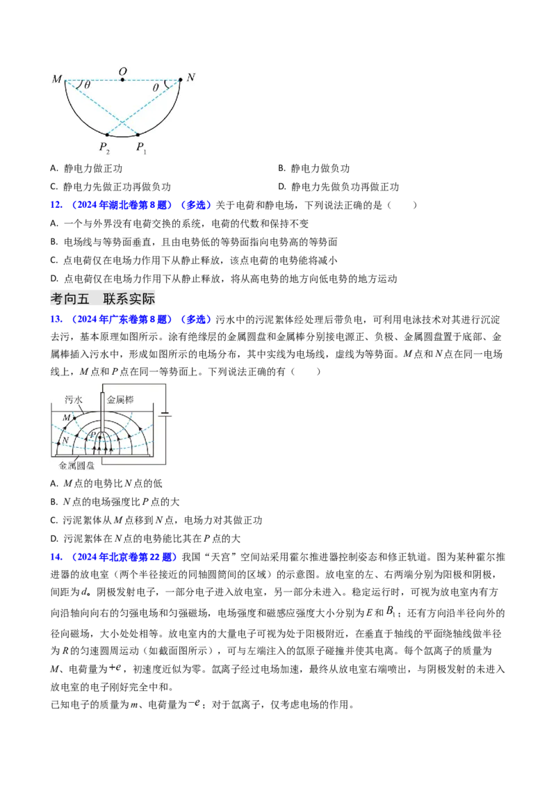 专题14静电场的性质（原卷版）_4.2025物理总复习_2025年新高考资料_专项复习_备战2025年高考物理真题题源解密（新高考通用）（完结）