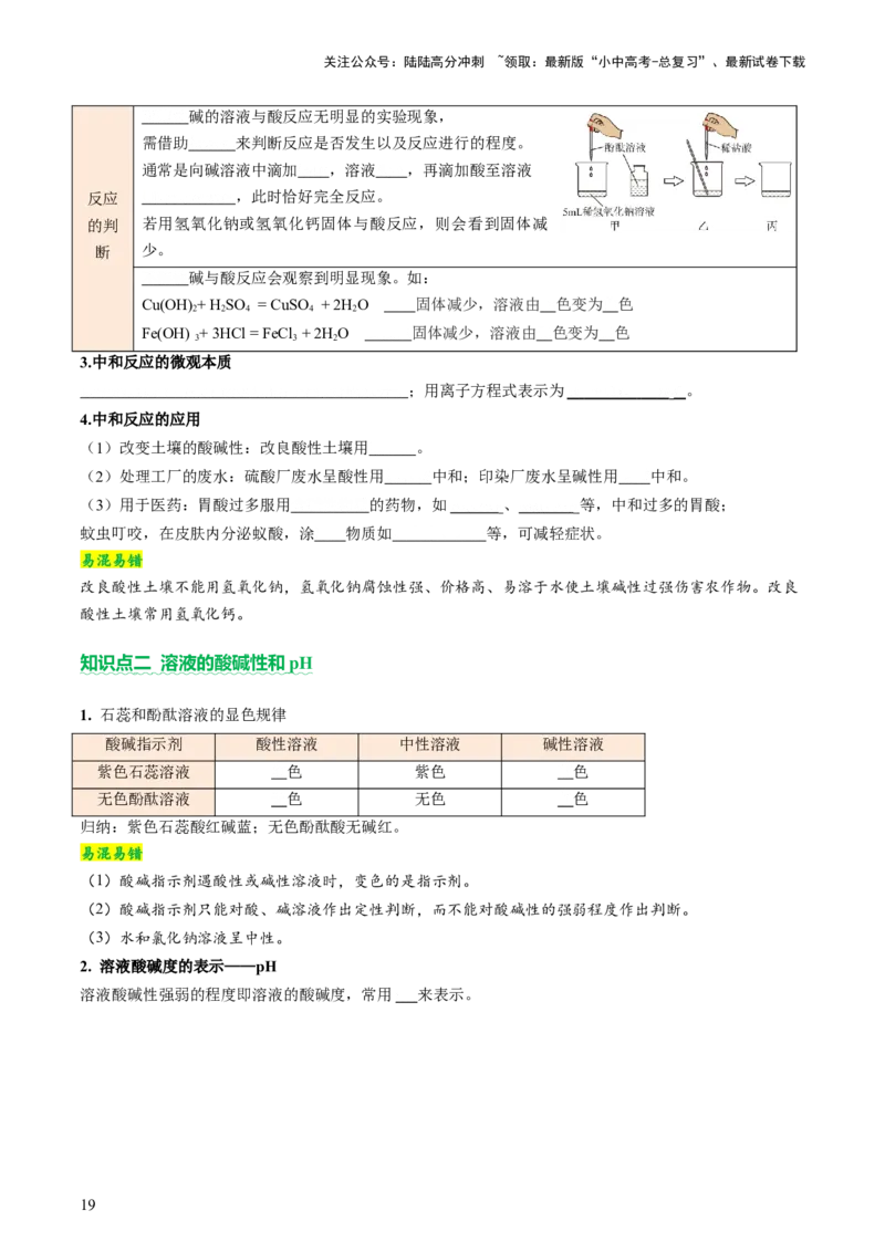 主题二物质的性质和应用Ⅳ━━━常见的酸碱盐（讲练）（原卷版）_02中考总复习（2026版更新中）_05-化学-中考总复习_2025年中考复习资料_2025中考二轮课件ppt+讲义+练习化学_讲义+练习