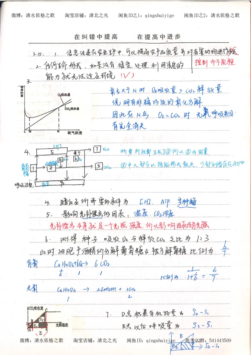 6积累与改错高中生物62页_高中衡水学霸笔记_高中全部赠品_错题集高中九科_生物积累与改错