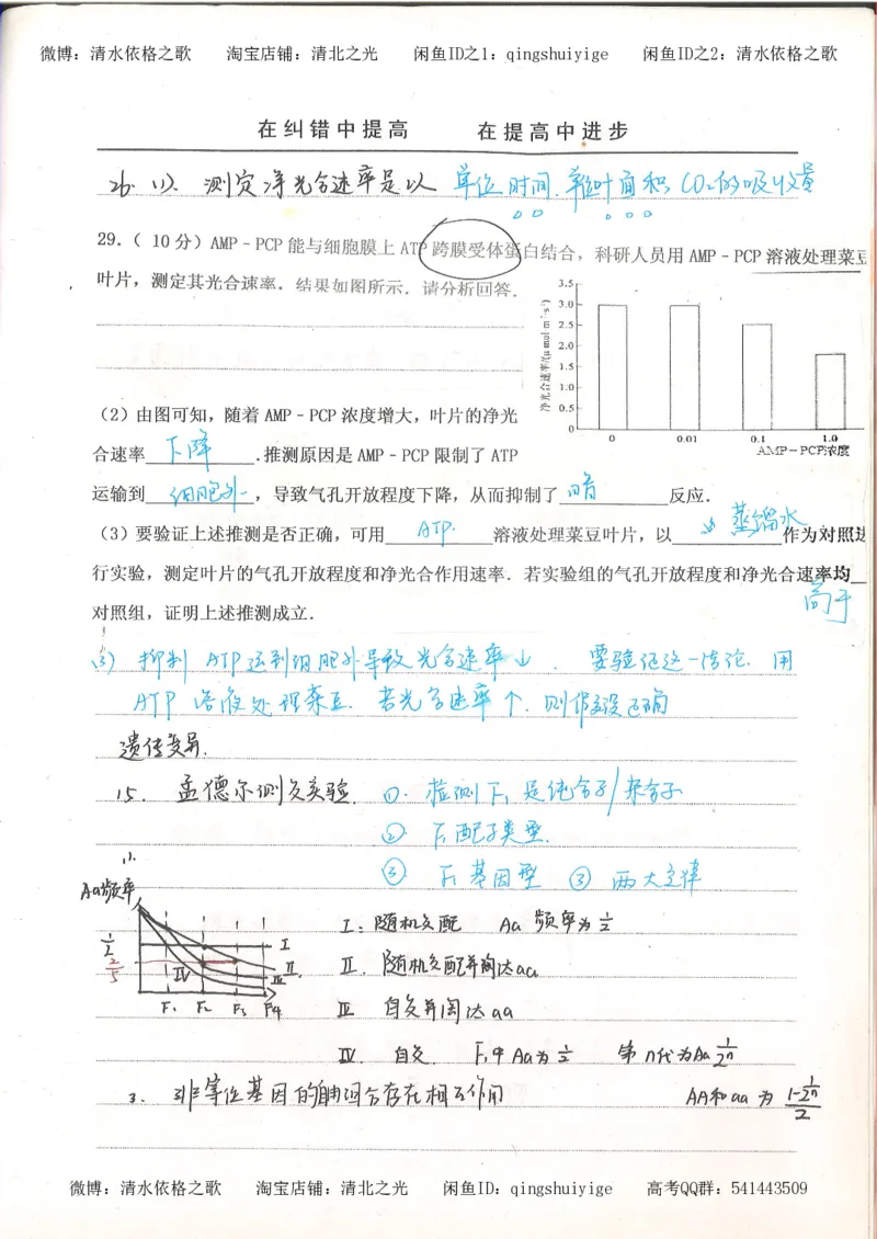 6积累与改错高中生物62页_高中衡水学霸笔记_高中全部赠品_错题集高中九科_生物积累与改错