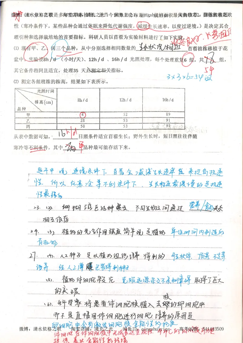 6积累与改错高中生物62页_高中衡水学霸笔记_高中全部赠品_错题集高中九科_生物积累与改错