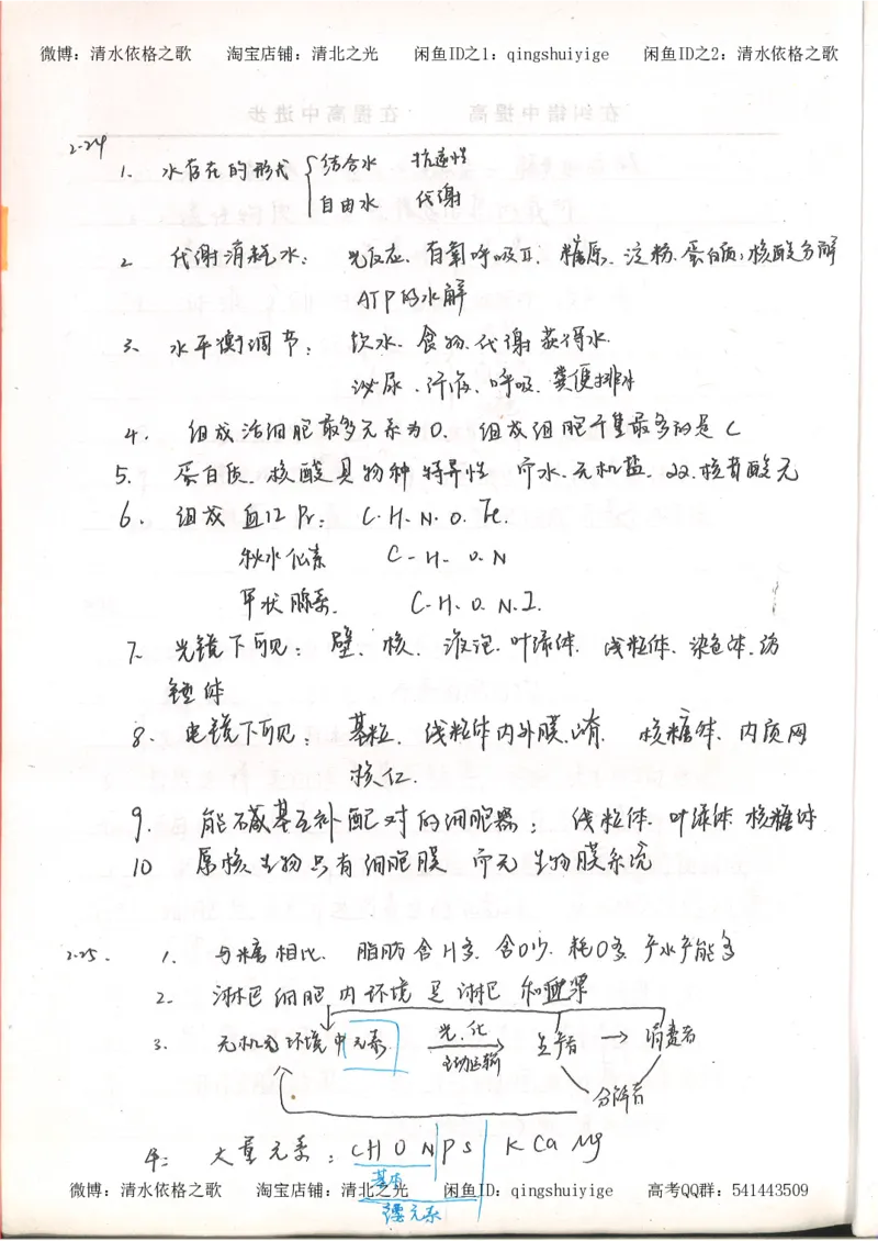 6积累与改错高中生物62页_高中衡水学霸笔记_高中全部赠品_错题集高中九科_生物积累与改错