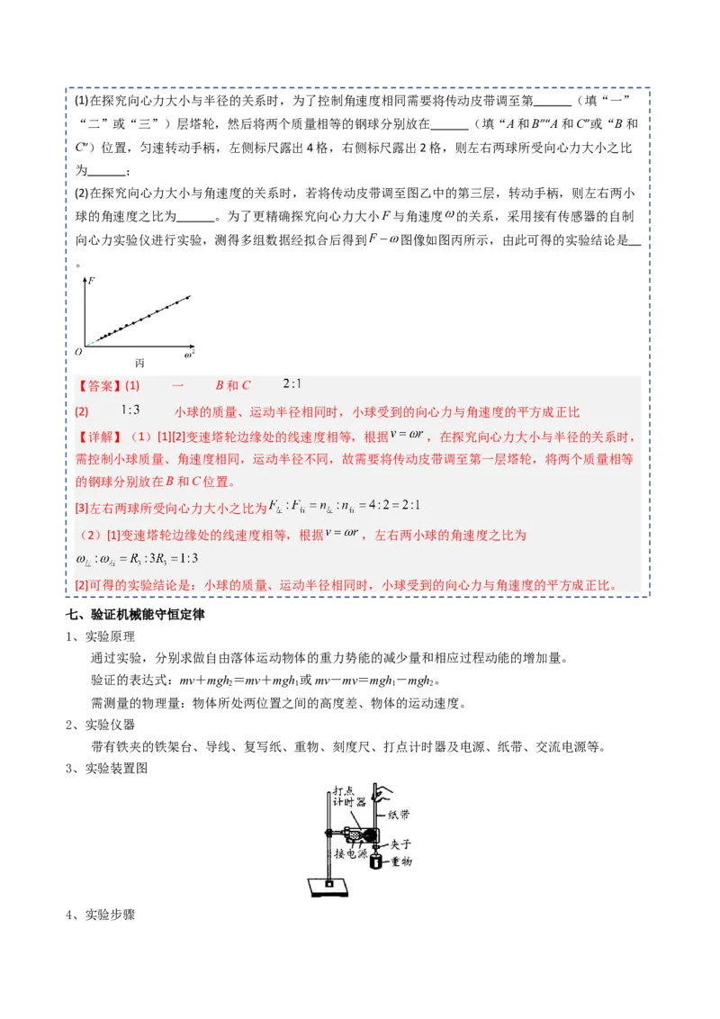 专题21力学实验（解析版）_4.2025物理总复习_2025年新高考资料_一轮复习_2025年高考物理一轮复习知识清单