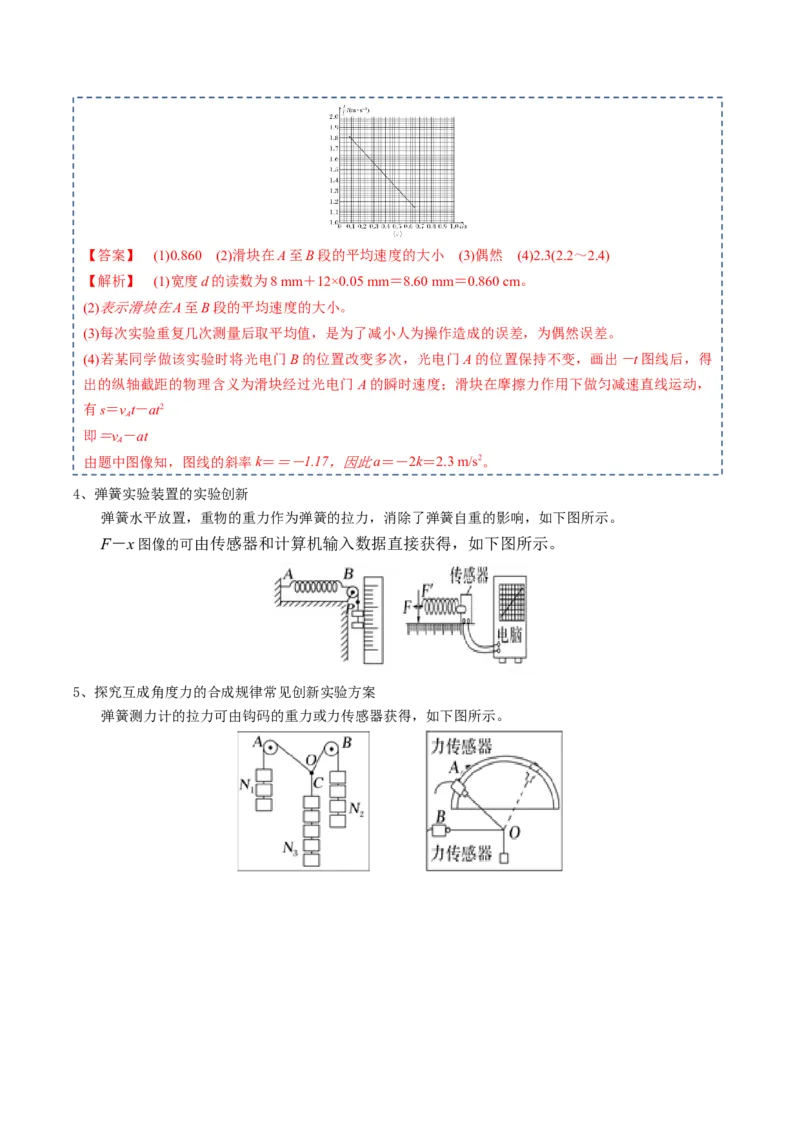 专题21力学实验（解析版）_4.2025物理总复习_2025年新高考资料_一轮复习_2025年高考物理一轮复习知识清单