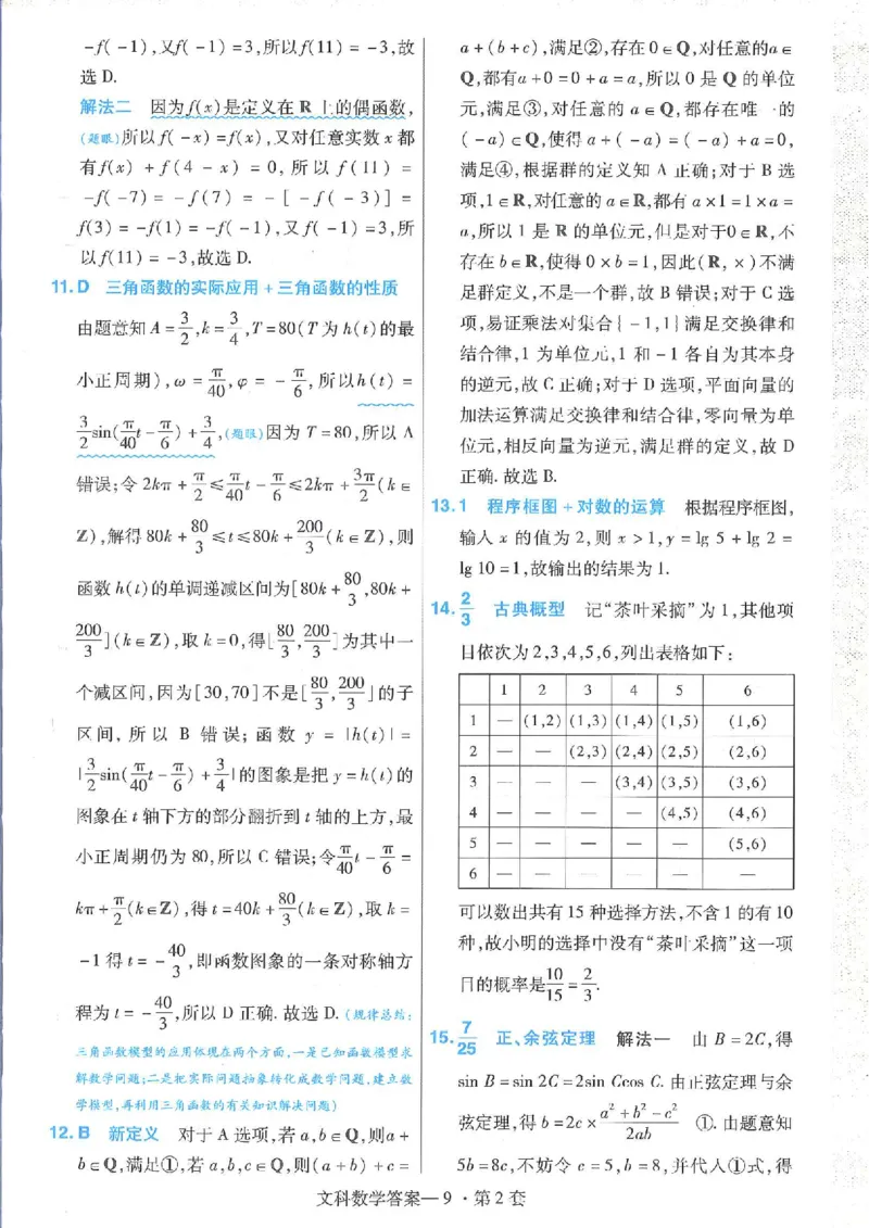 2023文科金考卷45套文科答案_2.2025数学总复习_数学高考模拟题_2023年模拟题_老高考_文科数学全国甲卷2023金考卷
