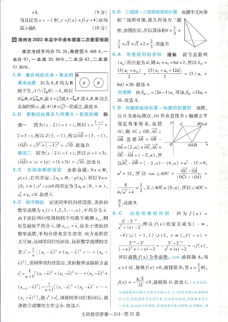 2023文科金考卷45套文科答案_2.2025数学总复习_数学高考模拟题_2023年模拟题_老高考_文科数学全国甲卷2023金考卷