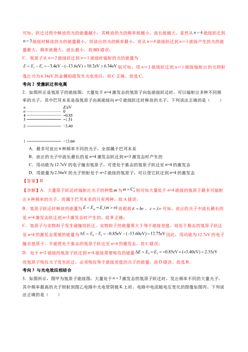 第73讲原子结构原子核（讲义）（解析版）_4.2025物理总复习_2024年新高考资料_1.2024一轮复习_2024年高考物理一轮复习讲练测（新教材新高考）_第73讲原子结构原子核（讲义）