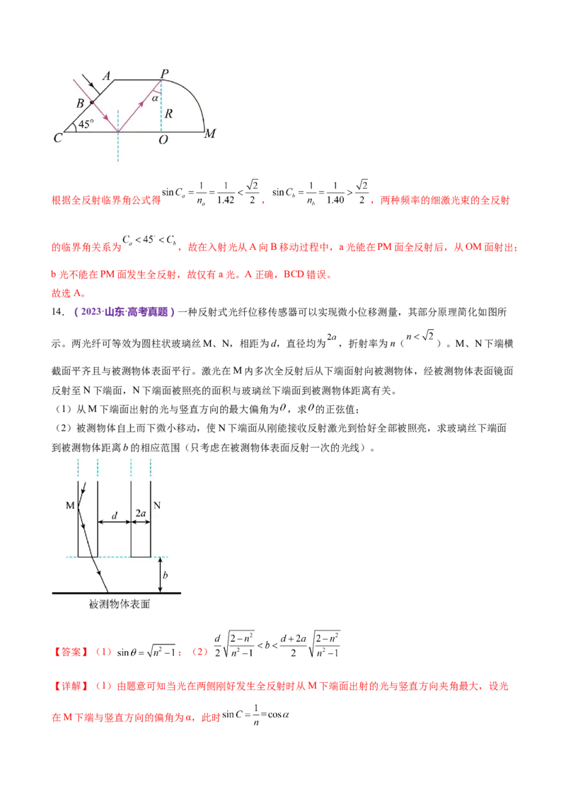 专题16光学电磁波（练习）（解析版）_4.2025物理总复习_2024年新高考资料_2.2024二轮复习_2024年高考物理二轮复习讲练测（新教材新高考）