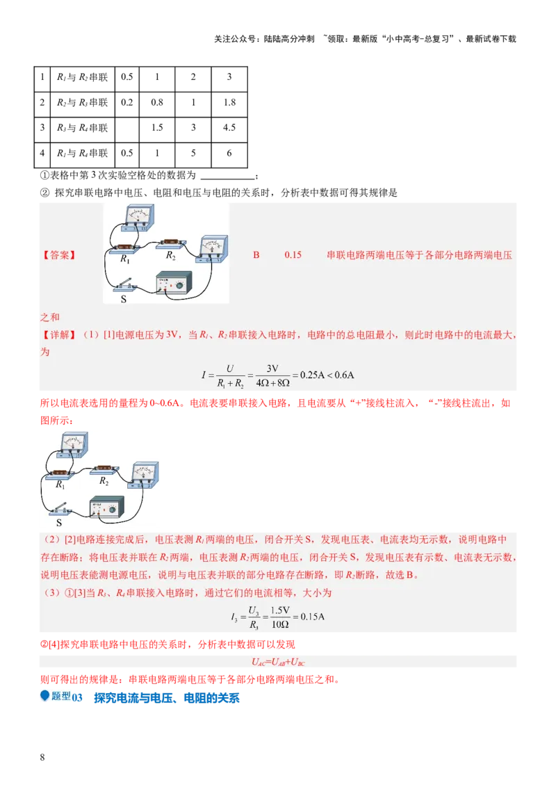 压轴题06其他电学实验综合（解析版）_02中考总复习（2026版更新中）_04-物理-中考总复习_2024年中考复习资料_三轮复习_2024年中考物理压轴题专项训练（全国通用）