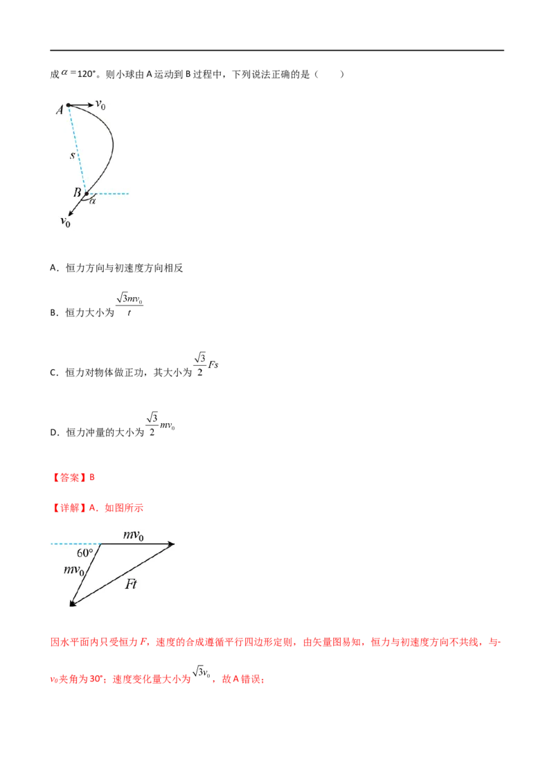 专题36动量冲量和动量定理（解析版）_4.2025物理总复习_2023年新高复习资料_一轮复习_2023届高三物理一轮复习多维度导学与分层专练