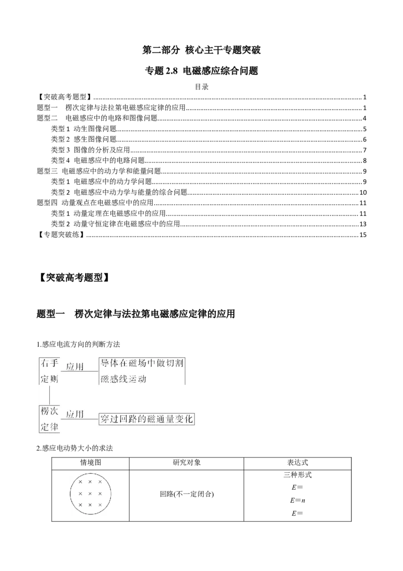 专题2.8电磁感应综合问题（原卷版）_4.2025物理总复习_2023年新高复习资料_二轮复习_2023届高考物理二、三轮复习总攻略290387341