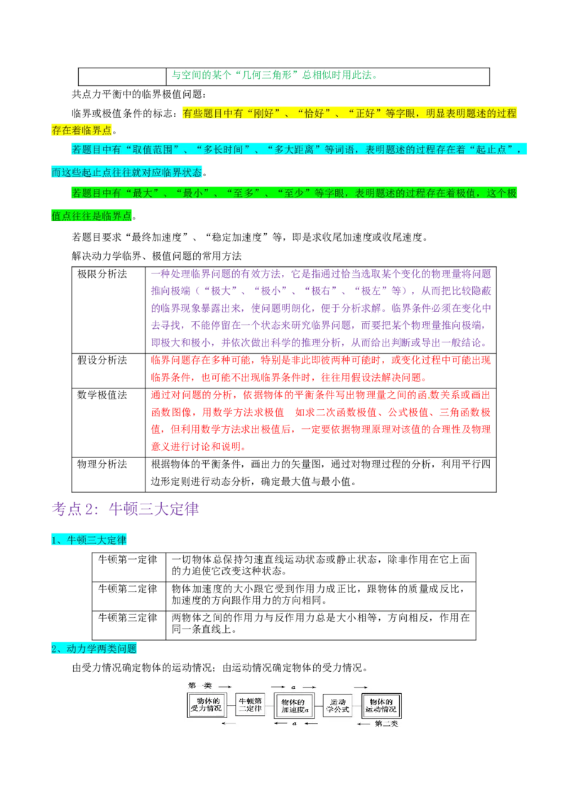 押广东卷选择题2共点力平衡与牛顿三大定律（解析版）_4.2025物理总复习_2024年新高考资料_5.2024三轮冲刺_备战2024年高考物理临考题号押题（广东专用）324210116