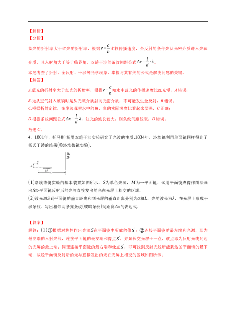 第02练　光的干涉、衍射和偏振　电磁波（原卷版）_4.2025物理总复习_2023年新高复习资料_一轮复习_2023年高考物理一轮复习小题多维练（新高考专用）_第十四章　光　电磁波