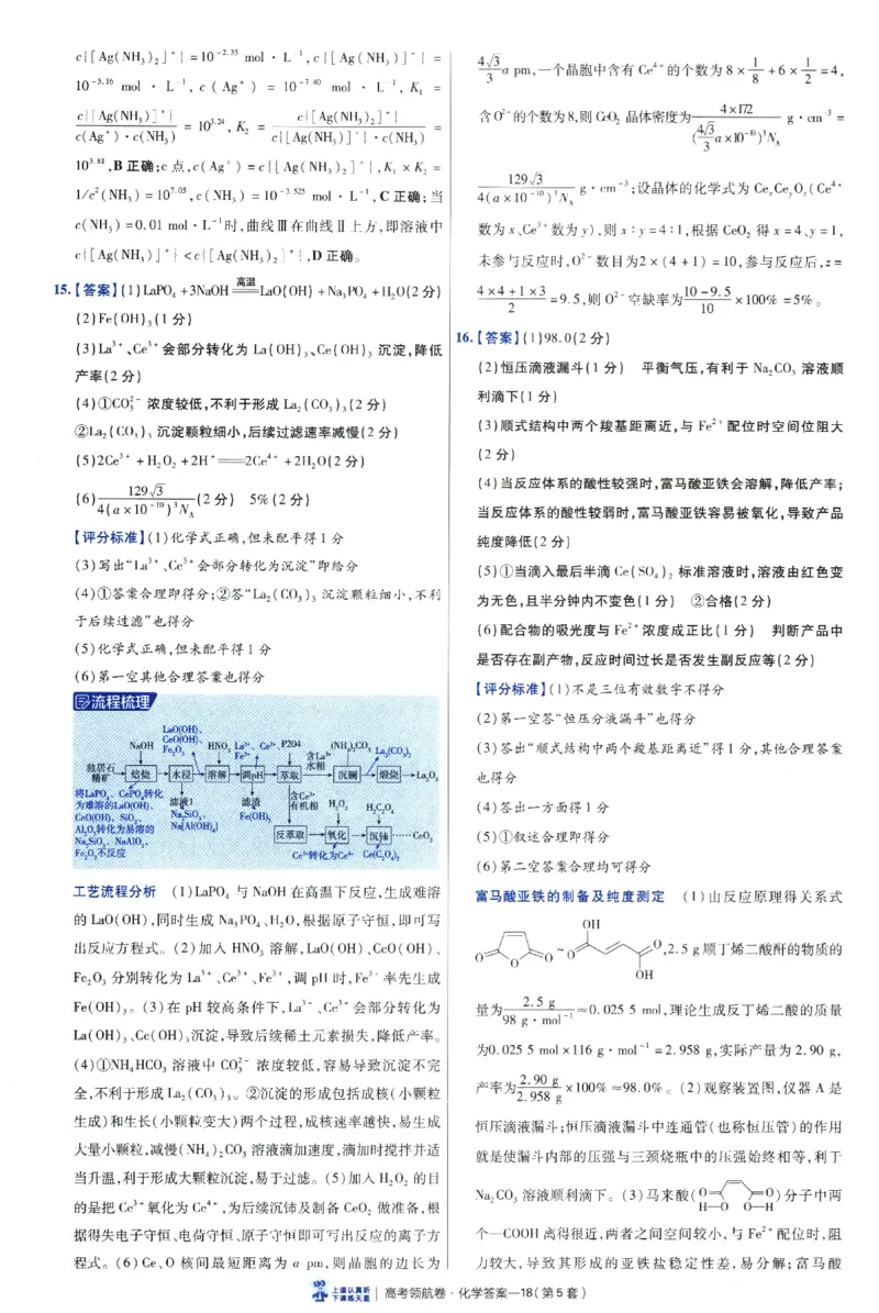 2026版金考卷&middot;百校联盟高考领航卷化学（新教材版）-答案_2026版金考卷&middot;百校联盟高考领航卷（全科）_2026版金考卷&middot;百校联盟高考领航卷化学（新教材版）