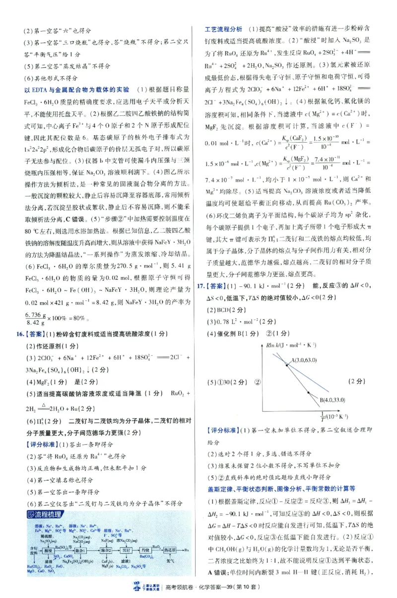 2026版金考卷&middot;百校联盟高考领航卷化学（新教材版）-答案_2026版金考卷&middot;百校联盟高考领航卷（全科）_2026版金考卷&middot;百校联盟高考领航卷化学（新教材版）