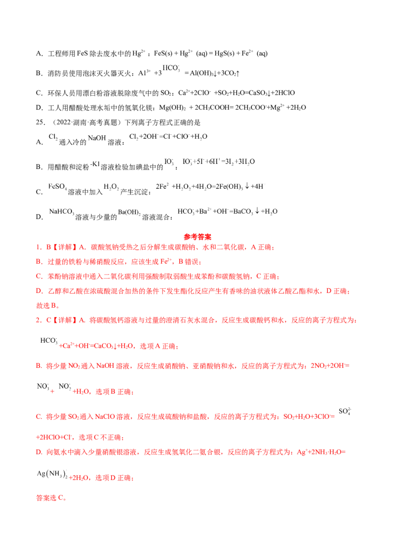 04离子反应-暑假培优（解析版）_2025秋高中《化学暑假衔接讲义》新高一、二、三（培优讲义+暑假作业本）_新高三化学暑假培优专练