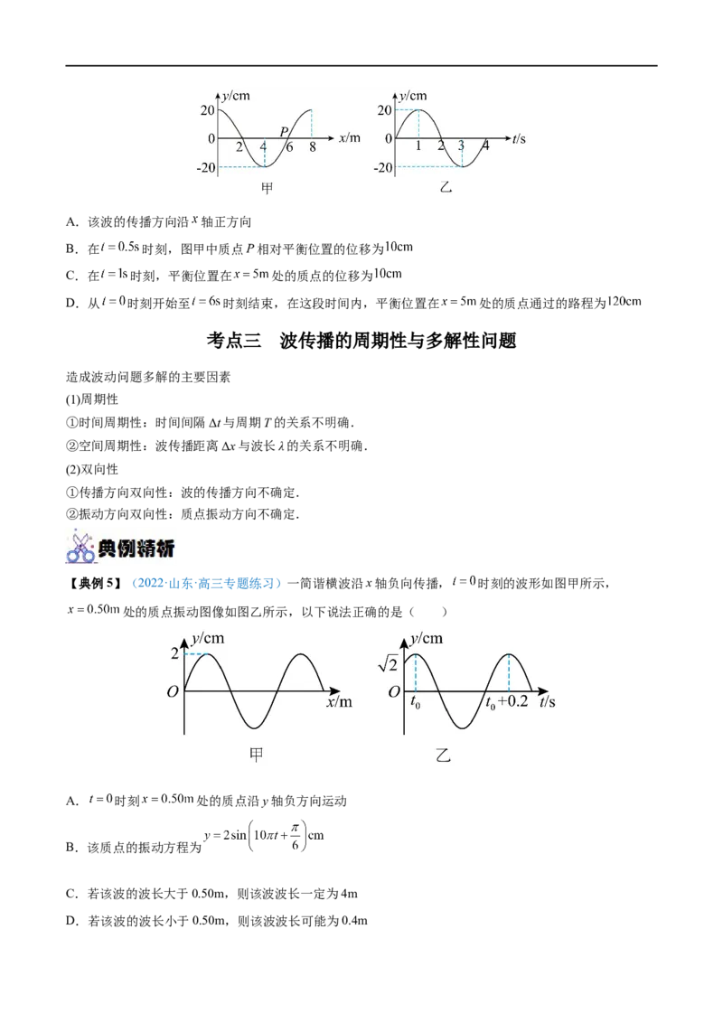 专题30机械波&mdash;&mdash;全攻略备战2023年高考物理一轮重难点复习（原卷版）_4.2025物理总复习_2023年新高复习资料_一轮复习_全攻略备战2023年高考物理一轮重难点复习