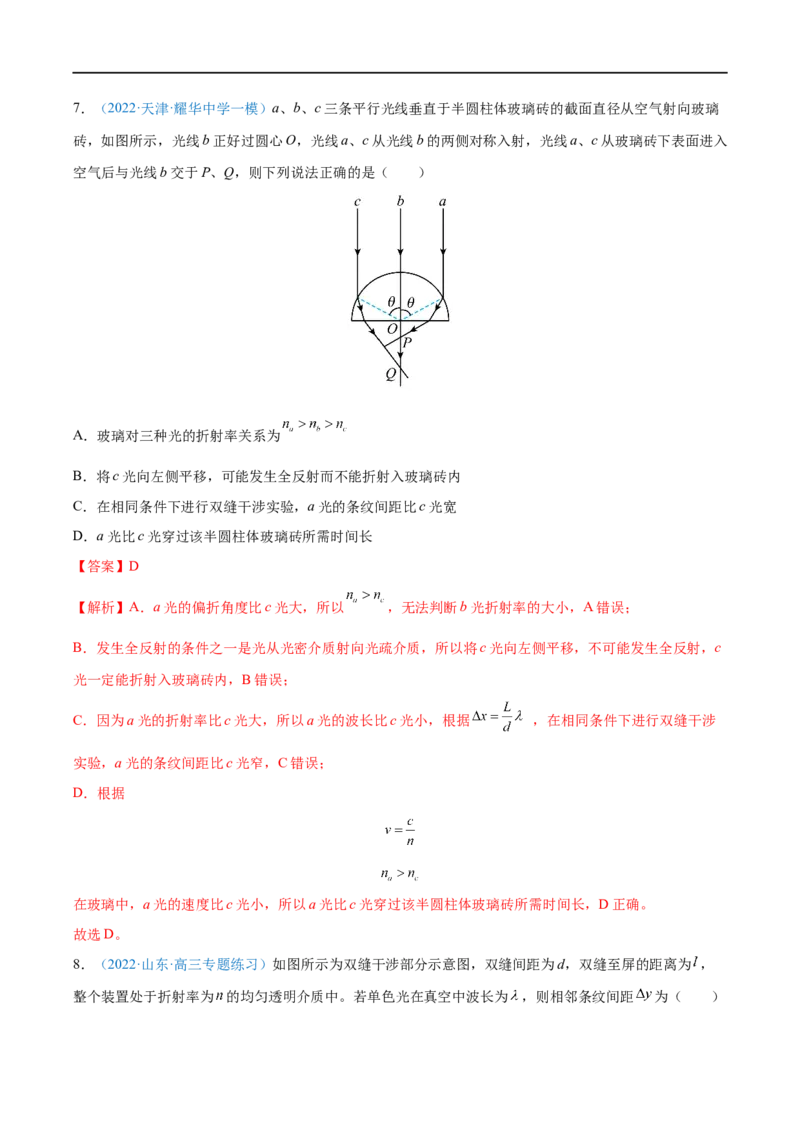 专题32光的干涉、衍射和偏振　电磁波&mdash;&mdash;全攻略备战2023年高考物理一轮重难点复习（解析版）_4.2025物理总复习_2023年新高复习资料_一轮复习