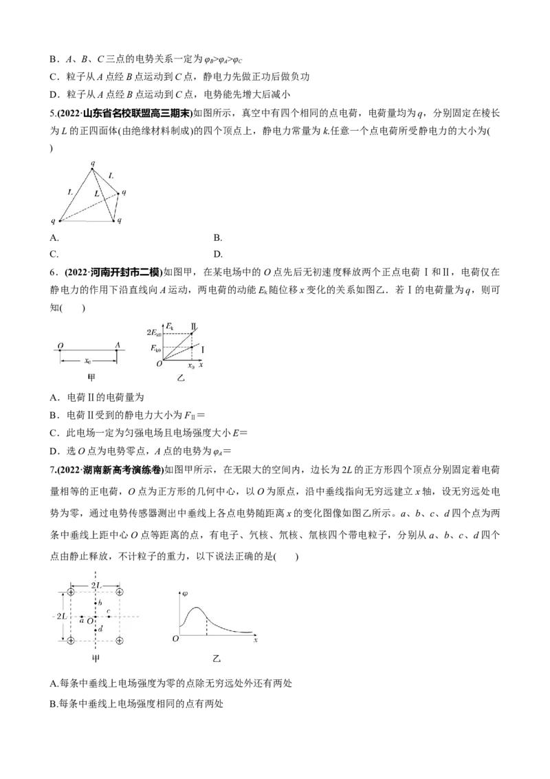 专题2.6静电场（原卷版）_4.2025物理总复习_2023年新高复习资料_二轮复习_2023届高考物理二、三轮复习总攻略290387341_专题2.6静电场-2023届高考物理二、三轮复习总攻略