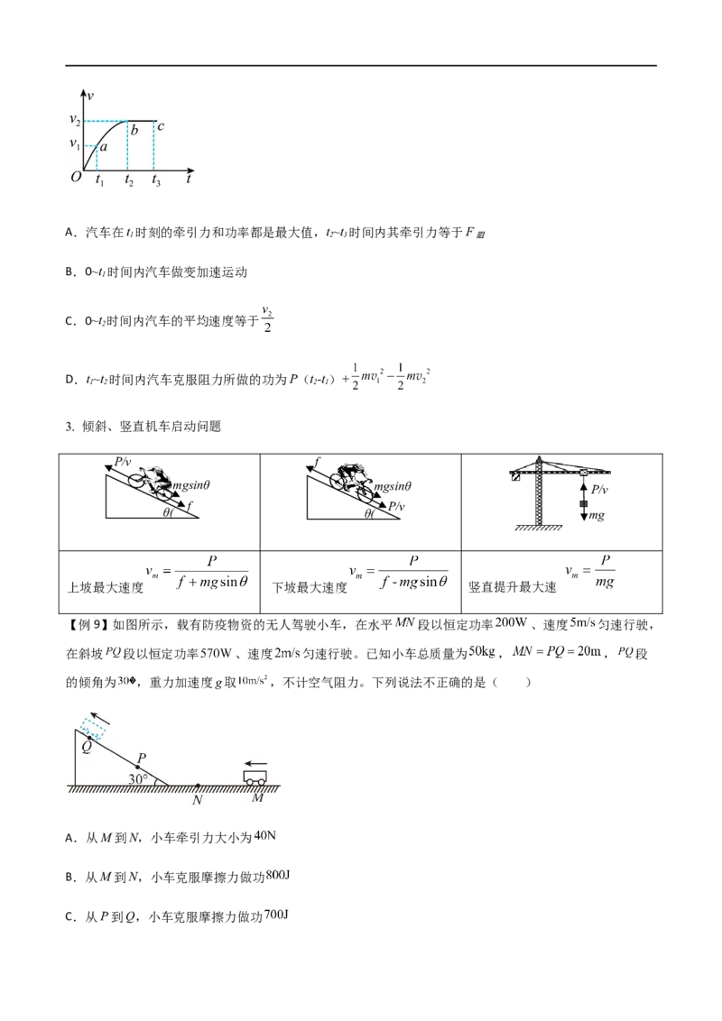 专题31功、功率、机车启动问题（原卷版）_4.2025物理总复习_2023年新高复习资料_一轮复习_2023届高三物理一轮复习多维度导学与分层专练