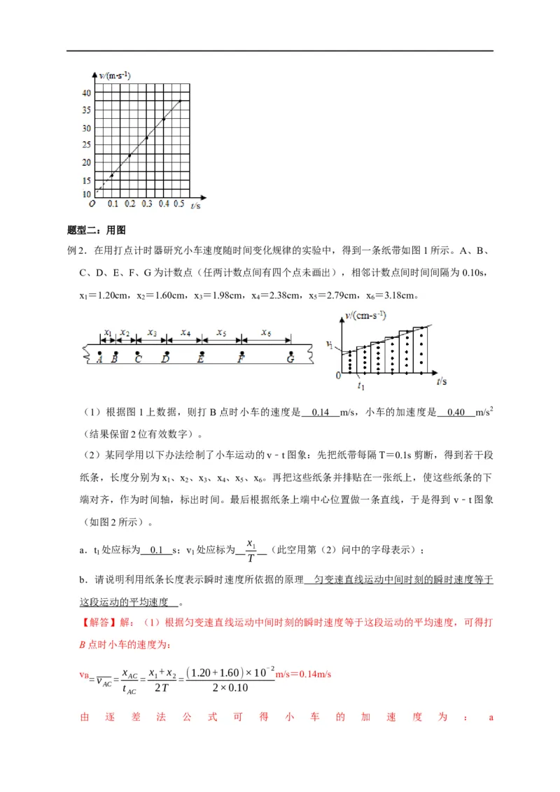 第2讲用图像处理实验数据之研究匀变速直线运动实验（解析版）_4.2025物理总复习_2023年新高复习资料_专项复习_2023届高三物理高考复习101微专题模型精讲精练
