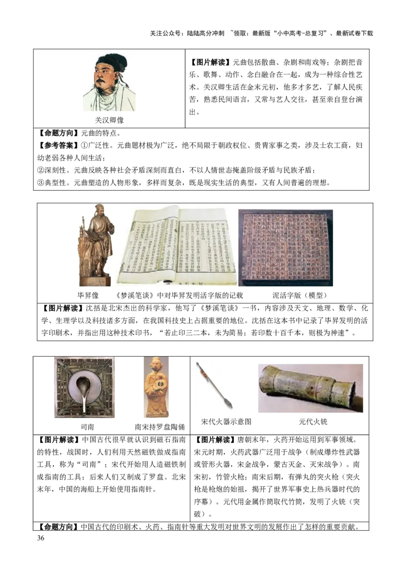 主题17+常考图片识记（中国古代史）（图片解读+命题方向+参考答案）-2025年中考历史一轮知识点梳理_02中考总复习（2026版更新中）_06-历史-中考总复习_2025年中考复习资料
