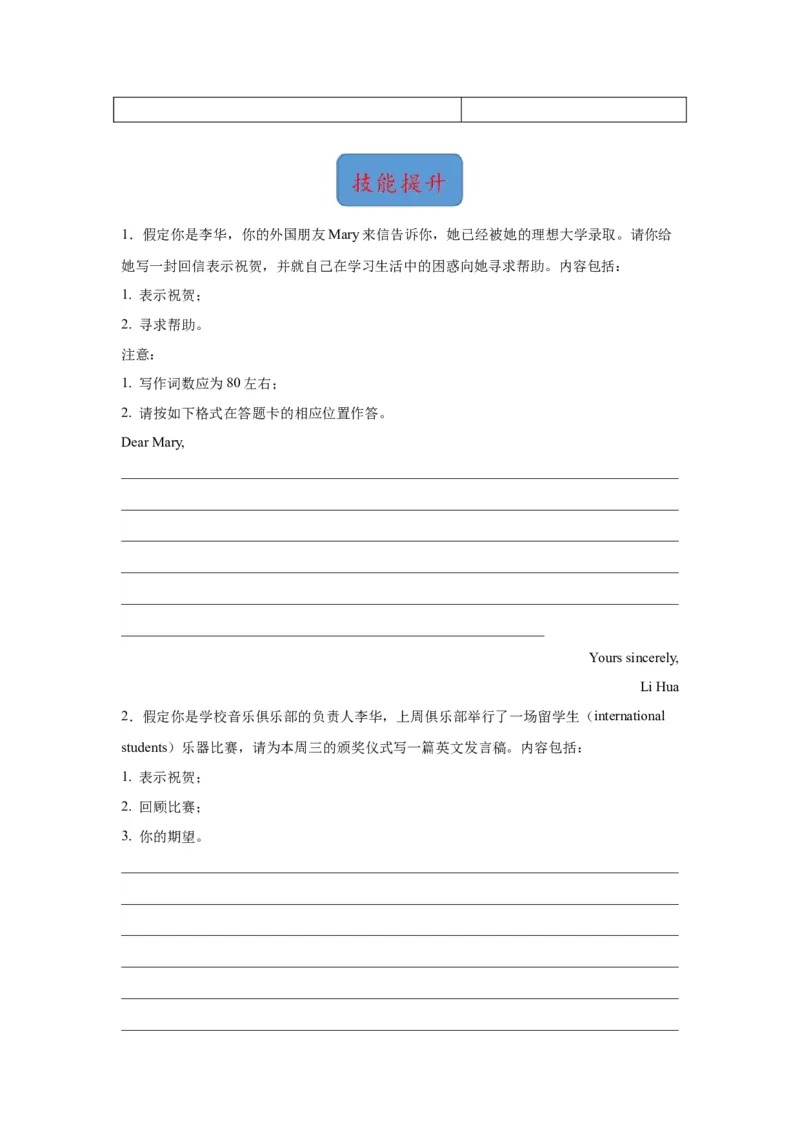 07+祝贺信（句式+模板+练习）-2024年高考英语一轮复习应用文写作必备微技能(句式+模板+PPT)_3.2025英语总复习_2024年新高考资料_1.2024一轮复习