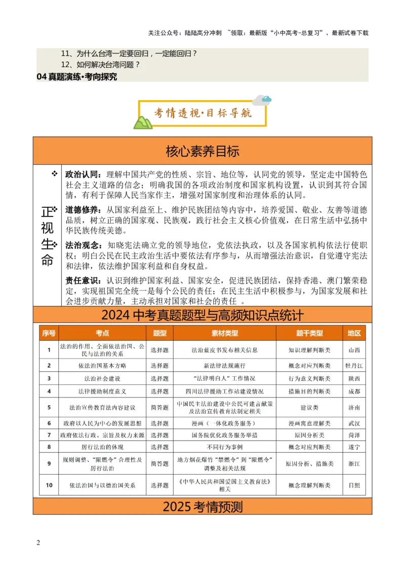 单元11政治文明（讲义）-2025年中考道德与法治二轮复习（全国通用）_02中考总复习（2026版更新中）_07-道法-中考总复习_2025中考复习资料_2025中考二轮课件ppt+讲义+练习道法_讲义