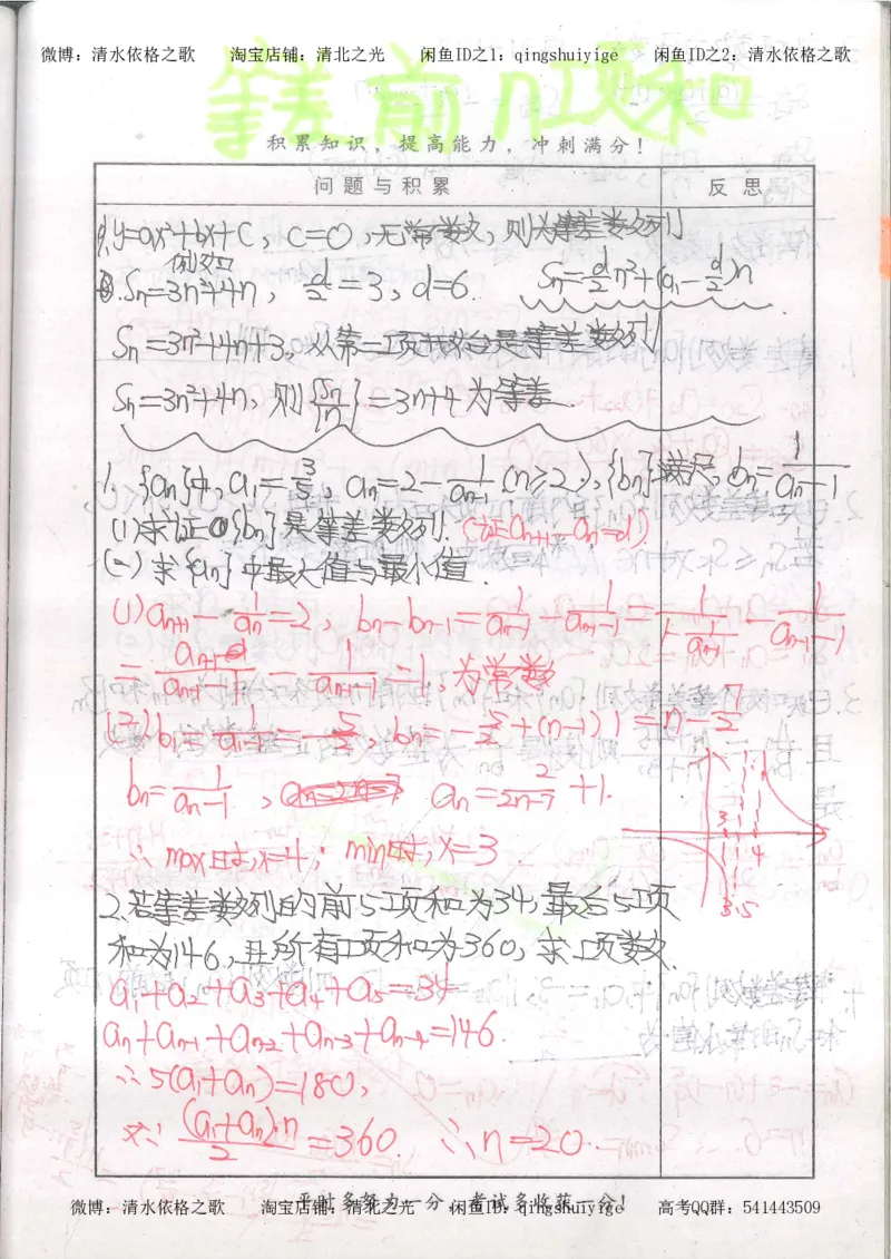 5.衡水中学高考积累与改错_高三数学（第1本）_260页_高中衡水学霸笔记_高中全部赠品_错题集高中九科_数学积累与改错