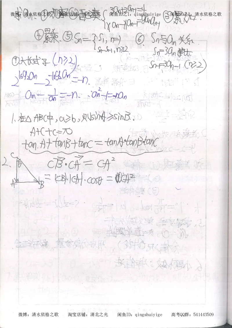5.衡水中学高考积累与改错_高三数学（第1本）_260页_高中衡水学霸笔记_高中全部赠品_错题集高中九科_数学积累与改错