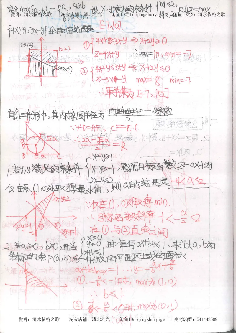 5.衡水中学高考积累与改错_高三数学（第1本）_260页_高中衡水学霸笔记_高中全部赠品_错题集高中九科_数学积累与改错