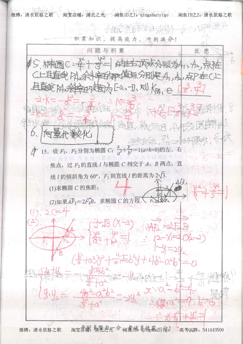 5.衡水中学高考积累与改错_高三数学（第1本）_260页_高中衡水学霸笔记_高中全部赠品_错题集高中九科_数学积累与改错
