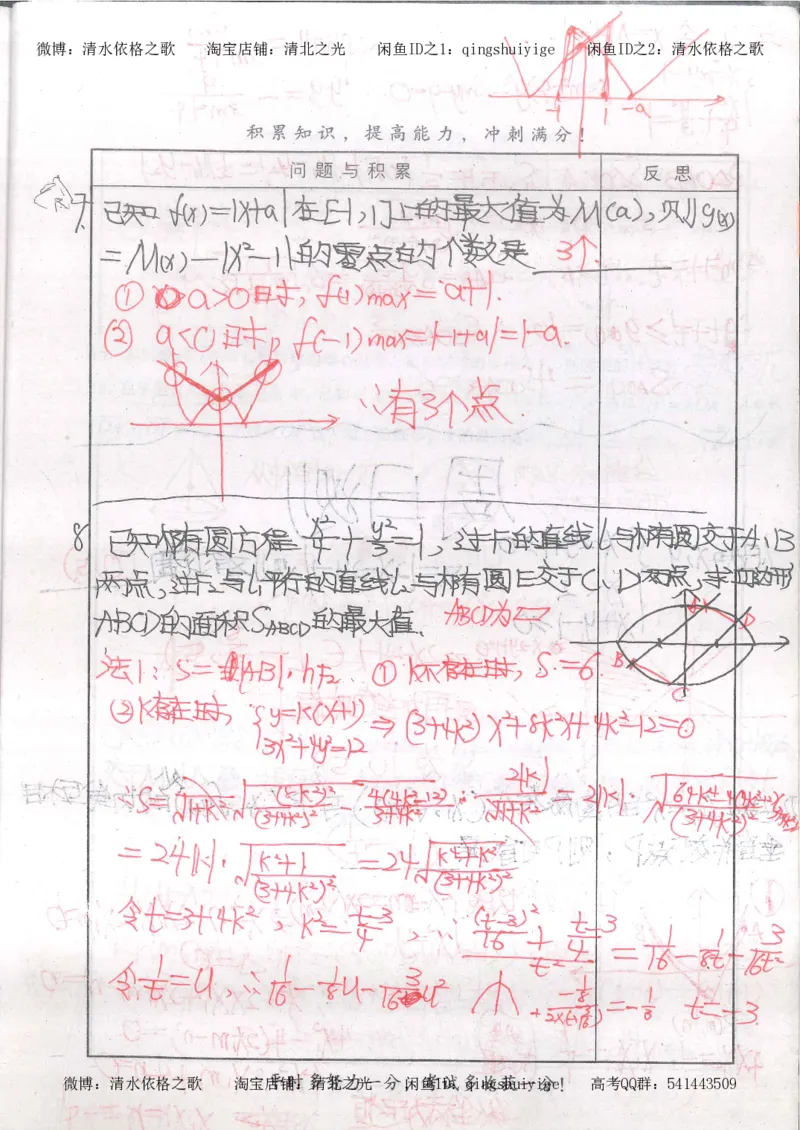 5.衡水中学高考积累与改错_高三数学（第1本）_260页_高中衡水学霸笔记_高中全部赠品_错题集高中九科_数学积累与改错