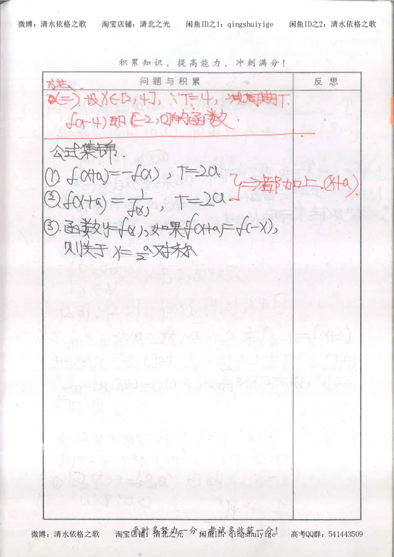 5.衡水中学高考积累与改错_高三数学（第1本）_260页_高中衡水学霸笔记_高中全部赠品_错题集高中九科_数学积累与改错