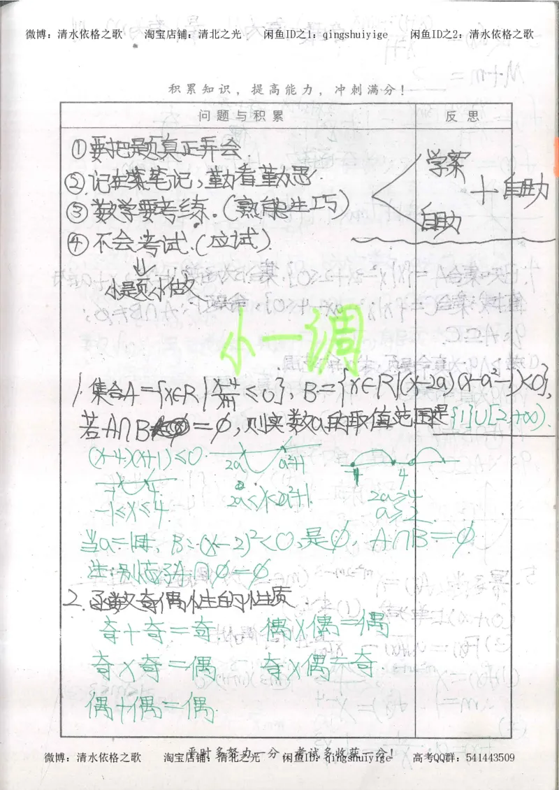 5.衡水中学高考积累与改错_高三数学（第1本）_260页_高中衡水学霸笔记_高中全部赠品_错题集高中九科_数学积累与改错