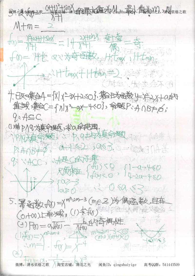 5.衡水中学高考积累与改错_高三数学（第1本）_260页_高中衡水学霸笔记_高中全部赠品_错题集高中九科_数学积累与改错