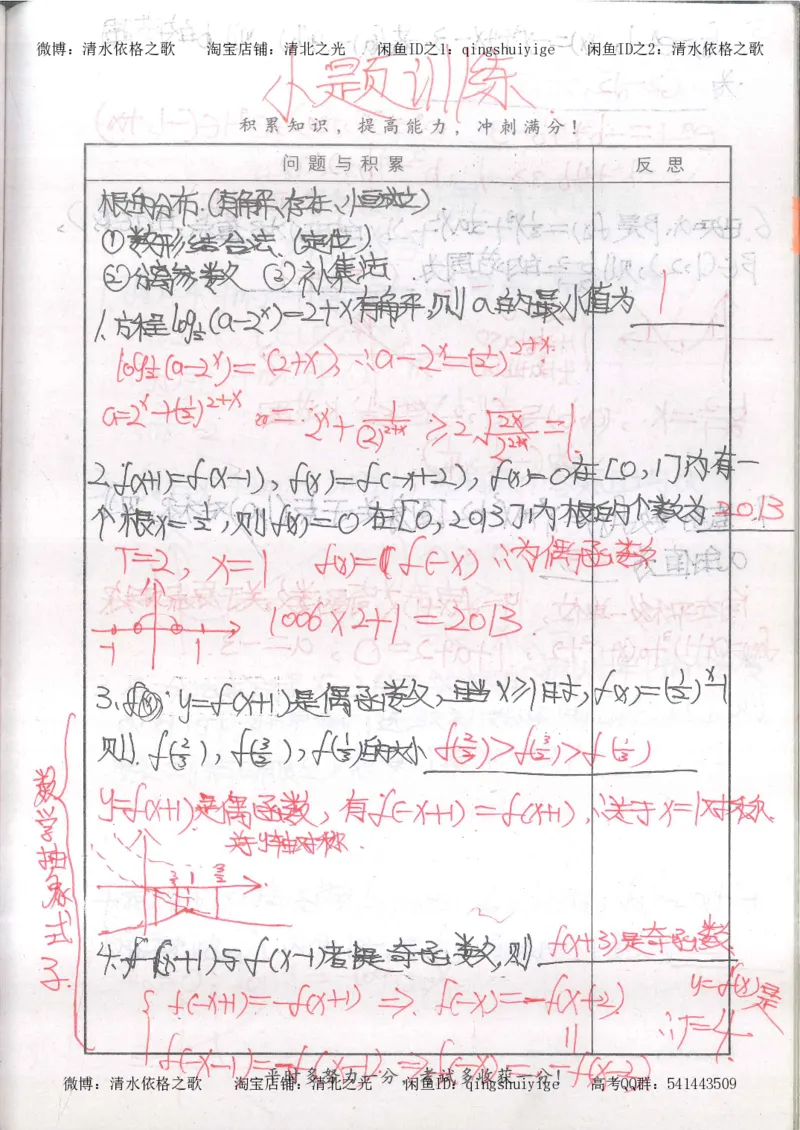 5.衡水中学高考积累与改错_高三数学（第1本）_260页_高中衡水学霸笔记_高中全部赠品_错题集高中九科_数学积累与改错