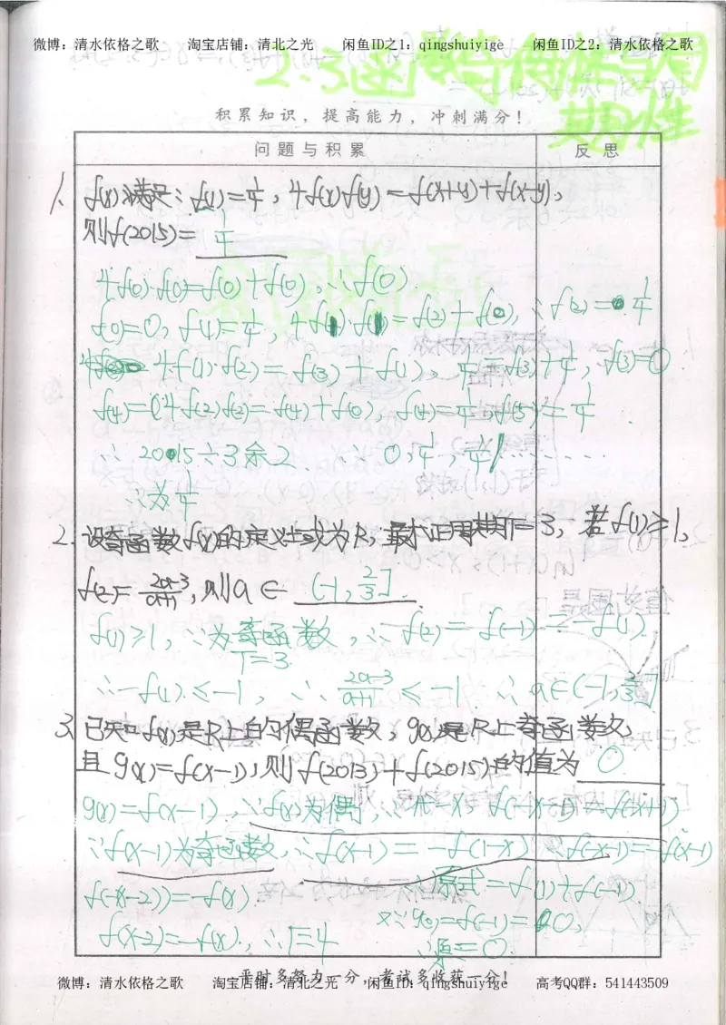 5.衡水中学高考积累与改错_高三数学（第1本）_260页_高中衡水学霸笔记_高中全部赠品_错题集高中九科_数学积累与改错