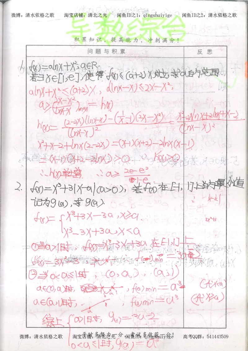 5.衡水中学高考积累与改错_高三数学（第1本）_260页_高中衡水学霸笔记_高中全部赠品_错题集高中九科_数学积累与改错