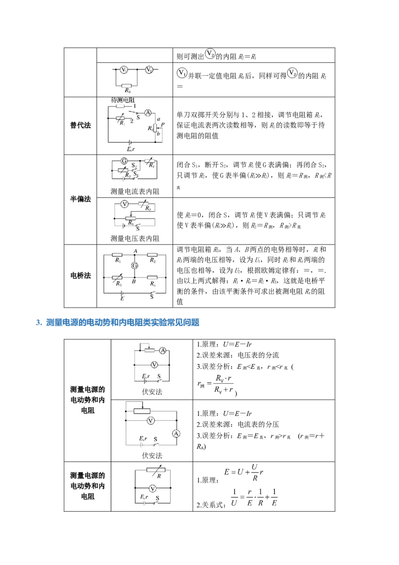 专题20电学实验（讲义）（解析版）_4.2025物理总复习_2024年新高考资料_2.2024二轮复习_2024年高考物理二轮复习讲练测（新教材新高考）
