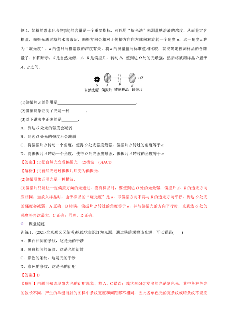 第二讲光的波动性电磁波（解析版）_4.2025物理总复习_2023年新高复习资料_一轮复习_2023年高三物理一轮复习精讲精练278111462_第十四章光