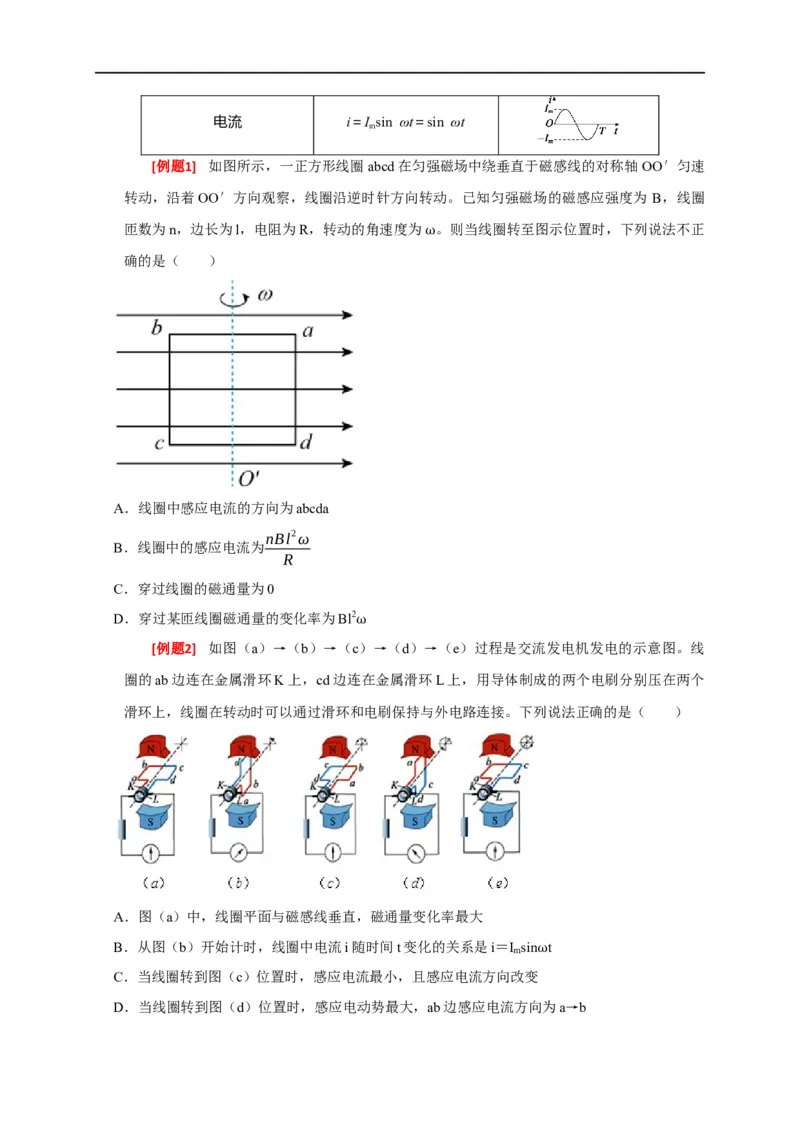 专题26交流电的产生及描述（原卷版）_4.2025物理总复习_赠品通用版（老高考）复习资料_专项复习_2023年高考冲刺物理热点知识讲练与题型归纳（全国通用）