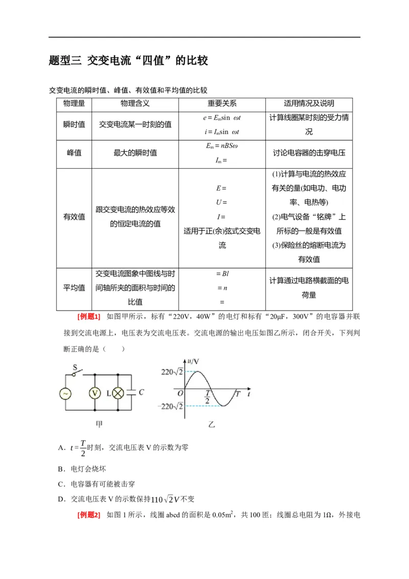专题26交流电的产生及描述（原卷版）_4.2025物理总复习_赠品通用版（老高考）复习资料_专项复习_2023年高考冲刺物理热点知识讲练与题型归纳（全国通用）